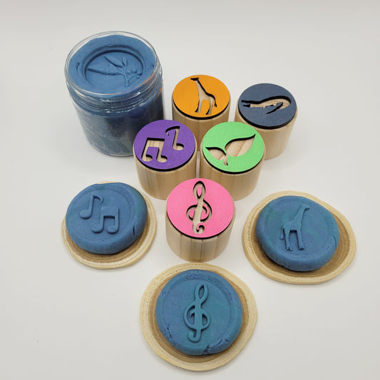 June stamper set with play dough