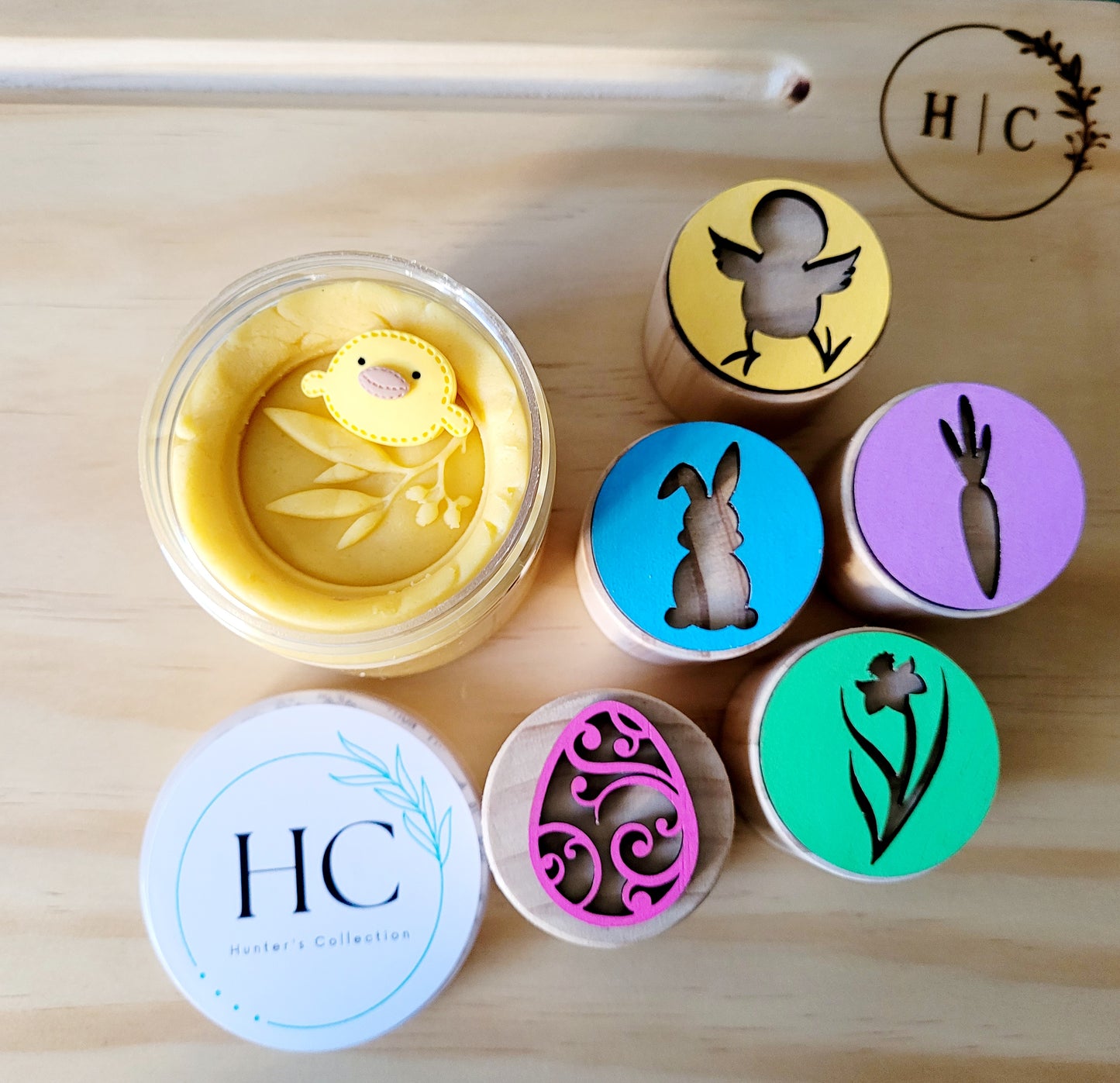 April stamper set with play dough